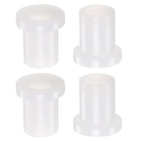 4pcs Flanged Sleeve Bearings 13mm Bore 14.9mm OD 50mm Length Nylon Bushings for Shaft, White