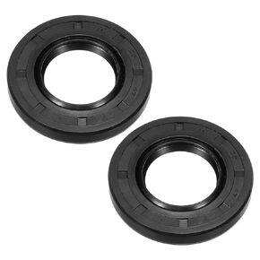 PATIKIL Oil Seal, TC 25mm x 47mm x 7mm (2 Pcs) Nitrile Rubber Cover Double Lip Spring Loaded Oil Shaft Seal for Bearing Shaft, Black