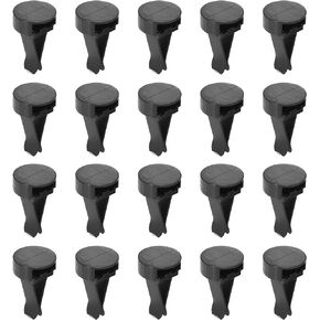 X AUTOHAUX 20 Set Square Head Car Air Vent Clip with Plastic Slot Head Auto Vent Clip Replacement Air Conditioner Outlet Clips Black 40x24mm