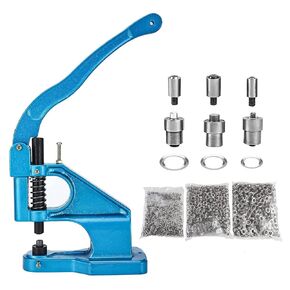 3 Dies Hand Press Grommet Machine (#0#2#4) Punch Tool Kit with 1500 pcs Grommets Eyelet Hole Tool in Saudi Arabia