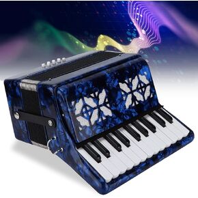 Professional Acordeones Para Adultos 22 Keys 8 Bass Acordeón Accordion Instrument With Adjustable Acordeon Straps And Sweet Sound Portable Educational Musical Instrument For Music Beginner Lover