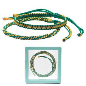 ORIGINAL Multicolor Bracelet, Handmade Knot Lucky Woven Multicolor String Thread Rope Bracelet, Friendship and Couple Bracelet rope-gifts for women and men (Gold-Purple)