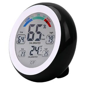 Reptile Terrarium Thermometer Hygrometer, Reptile Thermometer and Humidity Gauge with Touch Screen & Suction Cup, High-Accuracy Digial Display Humidity Gauge for Aquarium Tank and Pet Rearing Box in Kuwait