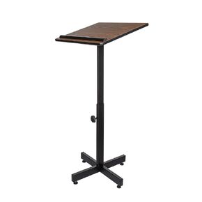 Height Adjustable Portable Lectern Stand - Mahogany