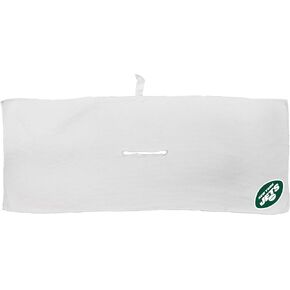 منشفة Team Golf NFL NFL Microfiber - 40.64 سم × 101.6 سم (أبيض) مع مشبك حلقة تسلق، ألياف دقيقة فاخرة مع جيوب وافل عميقة - امتصاص فائق للمياه ومنشفة تنظيف سريعة الجفاف للجولف