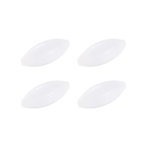 MECCANIXITY Magnetic Stirrer Mixer Stir Bar Rod 35mm(1.38") x15mm Olive Shape PTFE Coating Magnet White for Laboratory 4Pcs