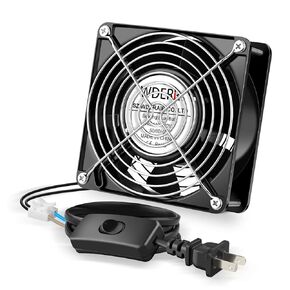 AC Axial 110V 120V 120mm x 38mm Dual Ball Big Airflow Fan for DIY Ventilation Exhaust, Chicken Coop, Kitchen, Window Exhaust, Greenhouse, Small Box Cooling