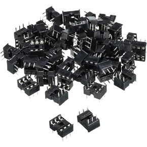 MECCANIXITY DIP IC Chip Socket Adapter Flat Pin 16P 2.54mm Pitch IC Socket for PCB Board Chip, 30 Pack in Saudi Arabia