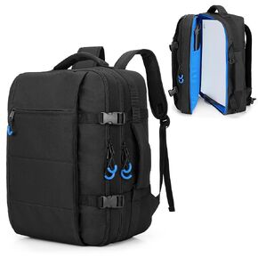 Travel Backpack Compatible with Playstation5 Console, Storage Carrying Case Bag Fits for PS5 /PS4 Console, Controllers, 15.6’’ Laptop, Game Discs (Patent Design)
