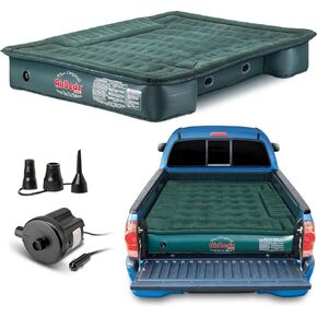 Pittman Outdoors AirBedz Lite PPI PV202C Full Size, Short 6'-6.5' Truck Bed Air Mattress with DC Corded Pump (76"x63"x12" Inflated),Green,Full Size Beds
