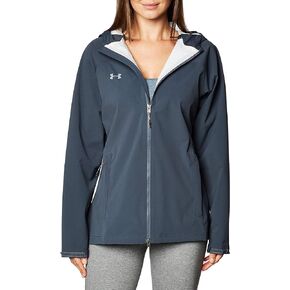 Under Armour Women's UA Storm Rain Jacket (X-Small, Black-Steel)