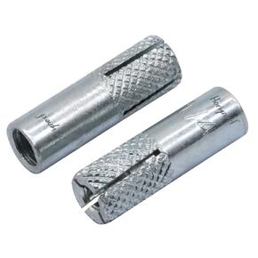 3/8" x 1-4/7 inch Drop-in Anchor, zinc-Plated Carbon Steel Expansion Sleeve Screw Bolts kit for Concrete Drywall (50 pcs)