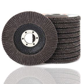 320 Grit Flap Discs 4 1/2 Inch Aluminum Oxide 10 Pack Angle Grinder Attachment Sanding Disc Blending Grinding Finishing