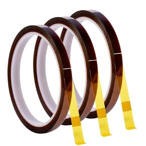 Heat Tape Adhesive Heat Resistant Transfer High Temperature Tape Heat Vinyl Thermal Sublimation Press Tape No Residue for Electronics Soldering Circuit Board (10mm 108ft 3Rolls)