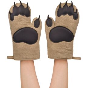 Genuine Fred BEAR HANDS Oven Mitts - Quality Cotton with Heat Resistant Silicone - Fun & Function Kitchen Gadgets - Funny White Elephant Gift - Great Gift for Home Cooks, Bakers, & Animal Lovers -