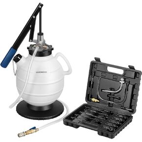 VIVOHOME Transmission Fluid Pump 2 Gallon, 7.5L Manual ATF Refill System Kit with 15 Adapters, Oil Transfer Transmission Pump