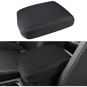 INTGET Center Console Cover for VW Volkswagen Tiguan Accessories 2019 2020 2021 2022 2023 2024&Taos 2022-2023 2024 Car Armrest Cover Middle Seat Box Cover Elbow for Car (Black with Cushion)