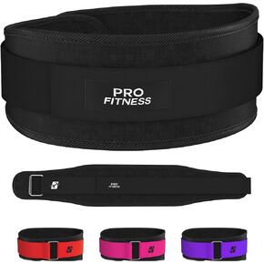ProFitness Weight Lifting Belt for Women - 4'' Wide Comfortable Workout Belt for Women - Weight Belt for Women Squats & Deadlifts - Back Support Weight Lifting Belt Women & Men