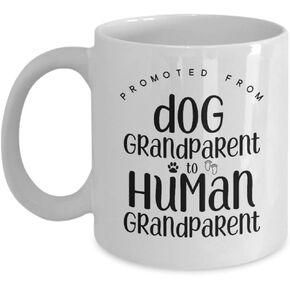 Pregnancy announcement gifts - Dog to human grandparent - Funny novelty mug - Christmas presents - mg1555