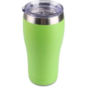 TAHOE TRAILS 20 oz Insulated Stainless Steel Tumbler with Slider Lid, Vacuum Insulated Double Wall Coffee Travel Mug Cup, Great for Cold or Hot Drinks, Yellow