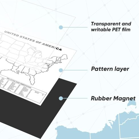 قطعتان كبيرتان من ملصق خريطة مخطط تفصيلي للولايات المتحدة للفصل الدراسي، لوحة مسح جافة للأطفال مقاس 28 بوصة × 22 بوصة، تتضمن قطعتين ممحاة و8 قطع أقلام تحديد، سبورة بيضاء أمريكية للدراسة المنزلية للطلاب والمعلمين in Saudi Arabia