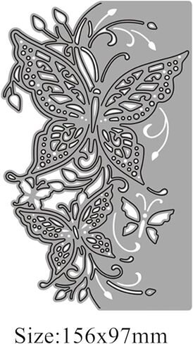 فراشة الدانتيل حافة مخيط المعادن يموت التخفيضات، الفراشات الحدود قطع يموت قطع دعوة الزفاف DIY ألبوم سكرابوكينغ الزخرفية النقش الإستنسل ورقة يموت صنع بطاقة in Kuwait