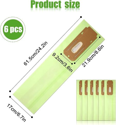 6 قطع أكياس مكنسة كهربائية لـ Oreck، أكياس بديلة للمكنسة الكهربائية تناسب Oreck XL XL2 XL7 XL21، Elevate، Type CC، يستبدل الجزء CCPK8DW (أخضر) in Saudi Arabia