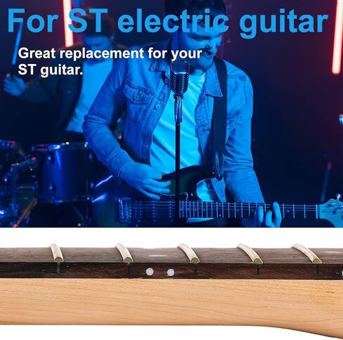 جيتار كهربائي 22fret ST من خشب القيقب الكندي برقبة 14 بوصة نصف قطر لوحة الأصابع، صامولة عظمية، لوحة أصابع من خشب الورد in Kuwait