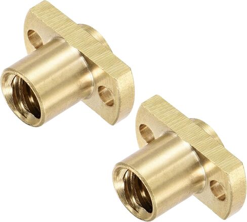 MECCANIXITY T8 Lead Screw Trapezoidal Nut 2mm Pitch 8mm Lead for 3D Printer Brass Tone Pack of 2 in Saudi Arabia