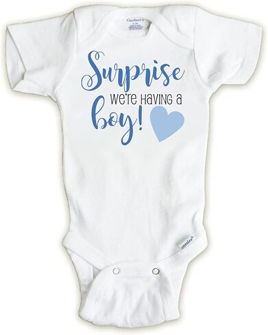 Gender reveal bodysuit, Surprise we're having a BOY, It's a boy, Pregnancy Announcement in Saudi Arabia