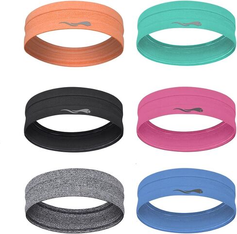 Headbands Sweatbands for Women Men│Super Absorbent Sports Headband │ Nonslip Stretchy Sweat Bands Headbands │Soft Workout Head Bands Hairband Sweatband for Fitness Exercise in Saudi Arabia