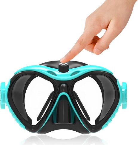 Scuba Diving Mask Anti-Fog Panoramic Snorkel Mask, Snorkeling Gear for Adults, Innovative Fog Removal Solution, Wiper Defog Diving Mask for Diving, Snorkeling, Swimming (Aqua Green) in Saudi Arabia