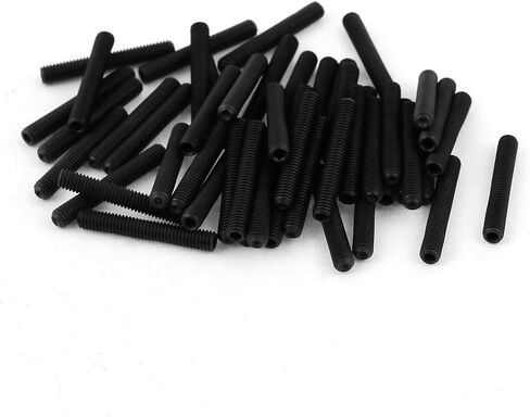 uxcell 50Pcs Black M3 x 20mm Alloy Steel Hex Socket Set Grub Screws Headless Cup Point in Saudi Arabia