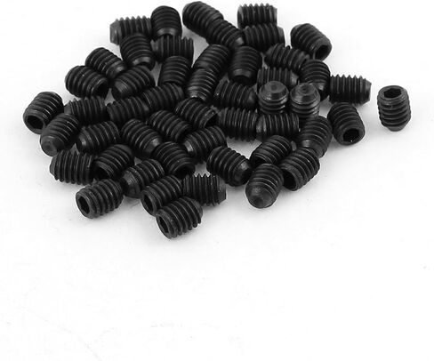 uxcell 50Pcs Black M3 x 20mm Alloy Steel Hex Socket Set Grub Screws Headless Cup Point in Saudi Arabia