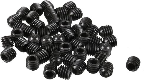 uxcell 50Pcs Black M3 x 20mm Alloy Steel Hex Socket Set Grub Screws Headless Cup Point in Saudi Arabia