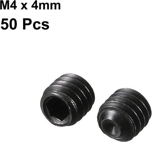 uxcell 50Pcs Black M3 x 20mm Alloy Steel Hex Socket Set Grub Screws Headless Cup Point in Saudi Arabia
