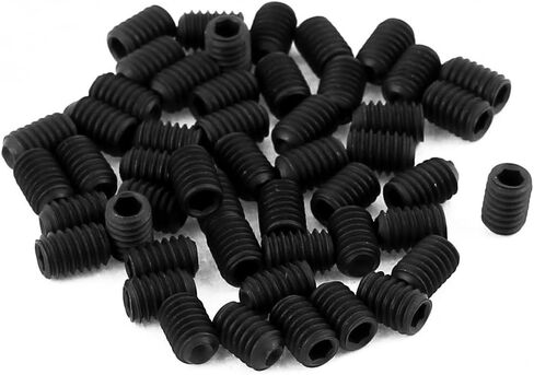 uxcell 50Pcs Black M3 x 20mm Alloy Steel Hex Socket Set Grub Screws Headless Cup Point in Saudi Arabia