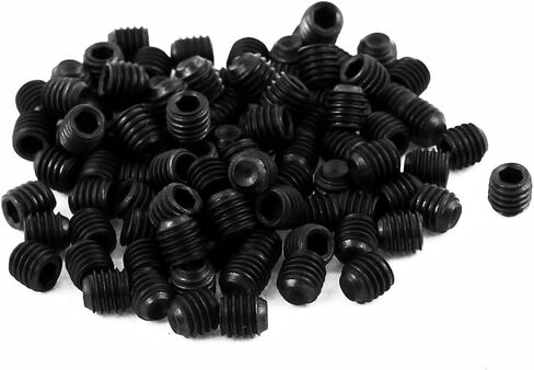 uxcell 50Pcs Black M3 x 20mm Alloy Steel Hex Socket Set Grub Screws Headless Cup Point in Saudi Arabia