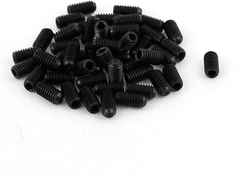 uxcell 50Pcs Black M3 x 20mm Alloy Steel Hex Socket Set Grub Screws Headless Cup Point in Saudi Arabia