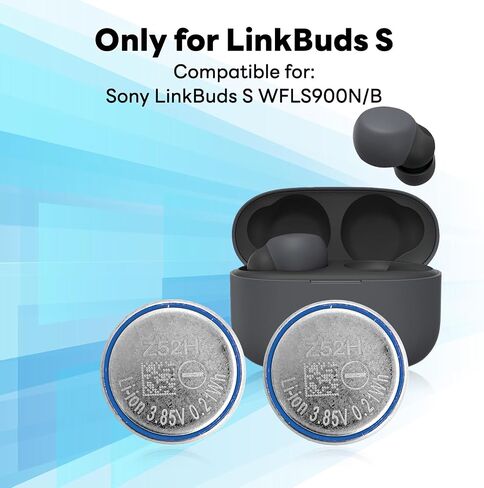 قطعتان من بطارية Z52H بقدرة 75 مللي أمبير في الساعة لسماعات Sony LinkBuds S WFLS900N/B، سماعات أذن لاسلكية حقًا بخاصية إلغاء الضوضاء وبطارية ممتازة 3.85 فولت مع مجموعة أدوات التثبيت in Saudi Arabia