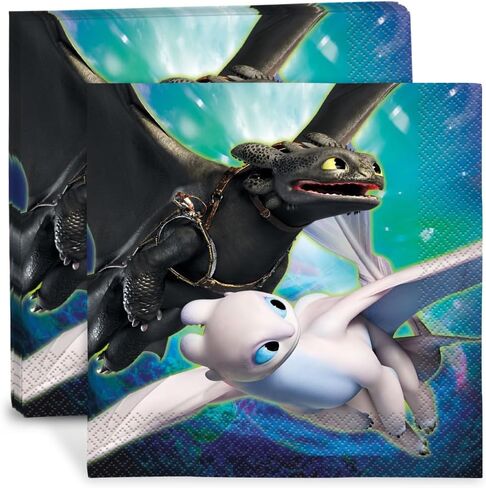 How To Train Your Dragon 3 Luncheon Napkins - 6.5" x 6.5", 16 Pcs in Saudi Arabia
