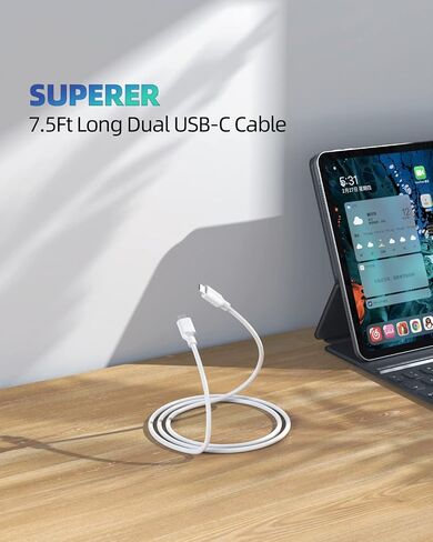 67W USB-C Fast Charger for MacBook Air 13" M2 A2681, MacBook Air 15" M2 A2941，MacBook Pro 14" M1 Max/Pro A2442/ M2 Pro A2779 with 7.5ft USB C to C Charger Cable 3-Port in Saudi Arabia