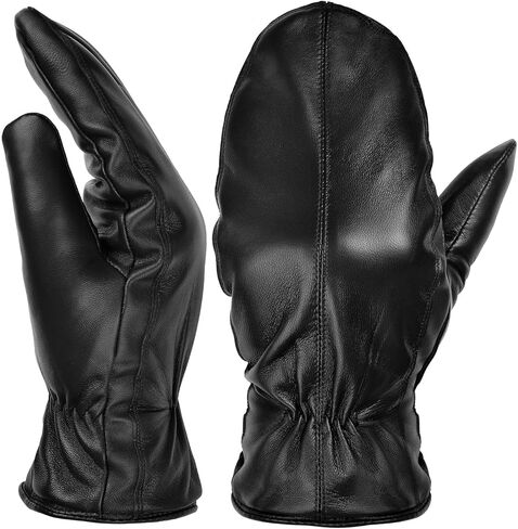 Winter Mittens Womens Leather Mittens Touchscreen Women Warm Mittens For Cold Weather Thinsulate Lined LW7US-T in Saudi Arabia