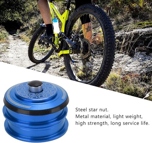 VGEBY Headset, 44mm Headset Double Bearings Mountain Bike Front Fork Stem Headset for Cycling(Blue) Headset Bearing Headset in Saudi Arabia