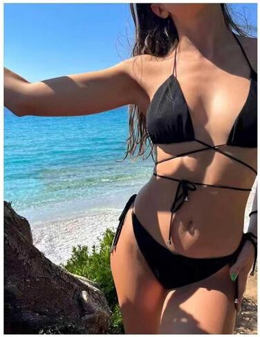 Sexy Triangle Bikini G String Bikini, Brazilian Bikini Sets for Women Spaghetti Strap Swim Suits for Women 2024 Bikini in Saudi Arabia
