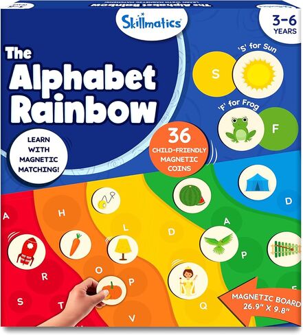 Skillmatics Magnetic Matching Activity - Letters, Numbers & Animals, Preschool Learning Toy & Game for Kids, 35+ Magnetic Pieces, Gifts for Boys & Girls Ages 3, 4, 5, 6 in Saudi Arabia