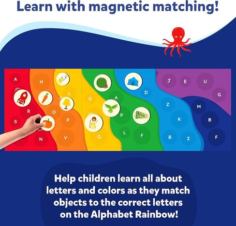 Skillmatics Magnetic Matching Activity - Letters, Numbers & Animals, Preschool Learning Toy & Game for Kids, 35+ Magnetic Pieces, Gifts for Boys & Girls Ages 3, 4, 5, 6 in Saudi Arabia