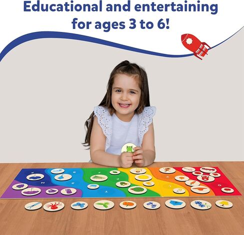 Skillmatics Magnetic Matching Activity - Letters, Numbers & Animals, Preschool Learning Toy & Game for Kids, 35+ Magnetic Pieces, Gifts for Boys & Girls Ages 3, 4, 5, 6 in Saudi Arabia
