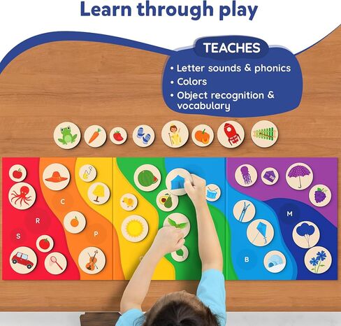 Skillmatics Magnetic Matching Activity - Letters, Numbers & Animals, Preschool Learning Toy & Game for Kids, 35+ Magnetic Pieces, Gifts for Boys & Girls Ages 3, 4, 5, 6 in Saudi Arabia