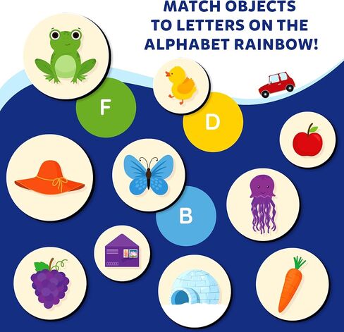 Skillmatics Magnetic Matching Activity - Letters, Numbers & Animals, Preschool Learning Toy & Game for Kids, 35+ Magnetic Pieces, Gifts for Boys & Girls Ages 3, 4, 5, 6 in Saudi Arabia